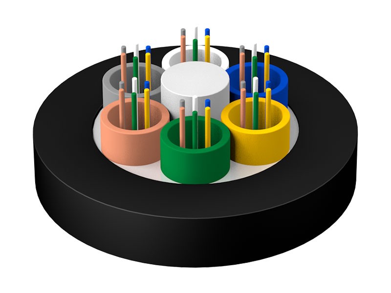 Löysä vaipallinen säikeinen ei-metallivahvistettu ydin, panssaroitumaton paloa hidastava optinen kaapeli GYFTZY